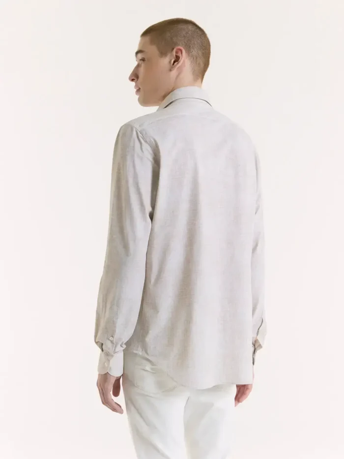 119019BEI-foto-4-5.jpg CAMISA LISA MELANGE ACTIVE - Imagen 4