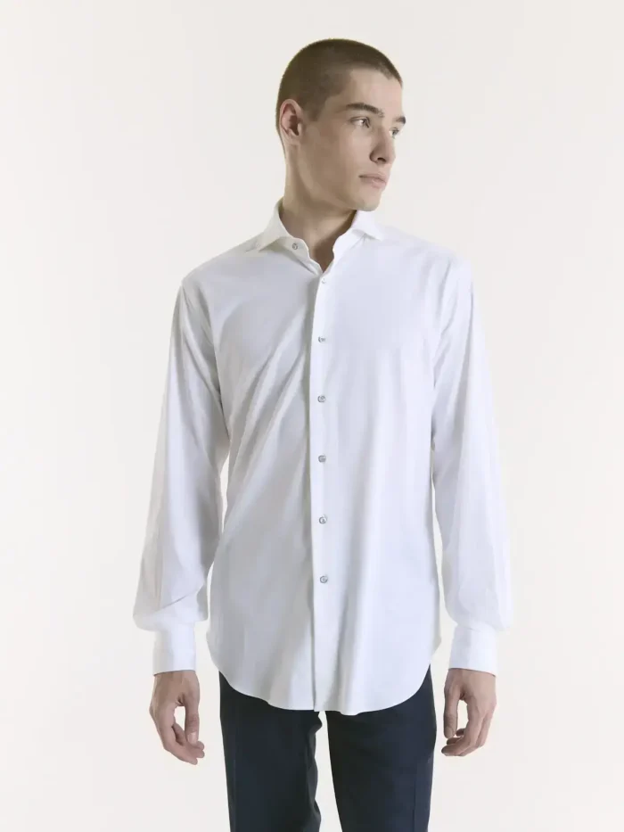 CAMISA ITALIANA LISA TEJIDO FLEX ALBINI - Imagen 3