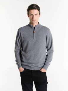 Sweater medio cierre cashmere