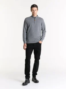 Sweater medio cierre cashmere - Imagen 2