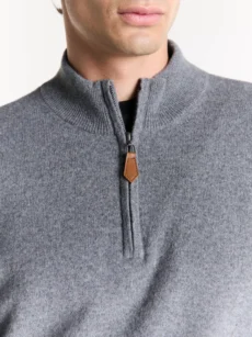 Sweater medio cierre cashmere - Imagen 5