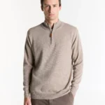 Sweater medio cierre cashmere