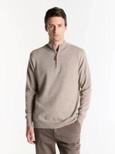 Sweater medio cierre cashmere