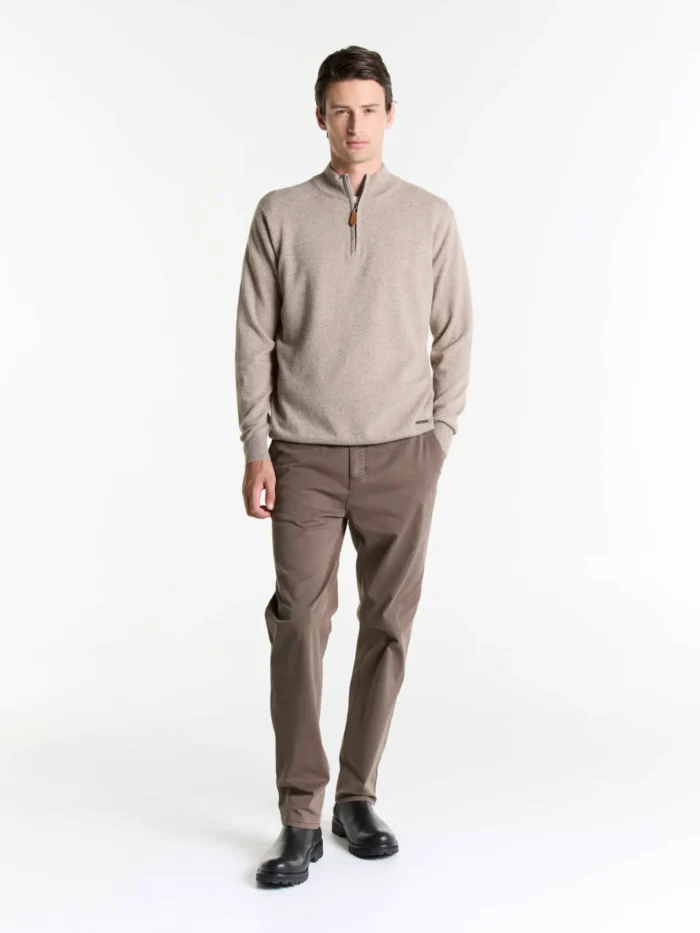 Sweater medio cierre cashmere - Imagen 3