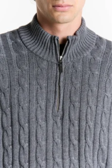 Sweater medio cierre trenzado - Imagen 2