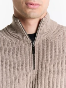 Sweater medio cierre acanalado - Imagen 2