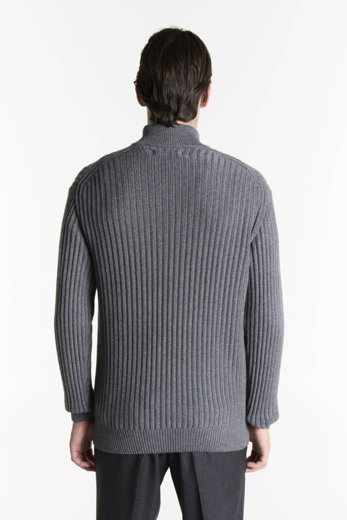 Sweater medio cierre acanalado - Imagen 4