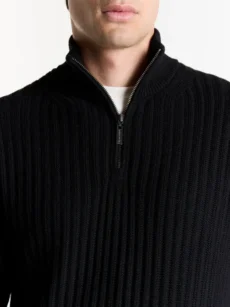 Sweater medio cierre acanalado - Imagen 3