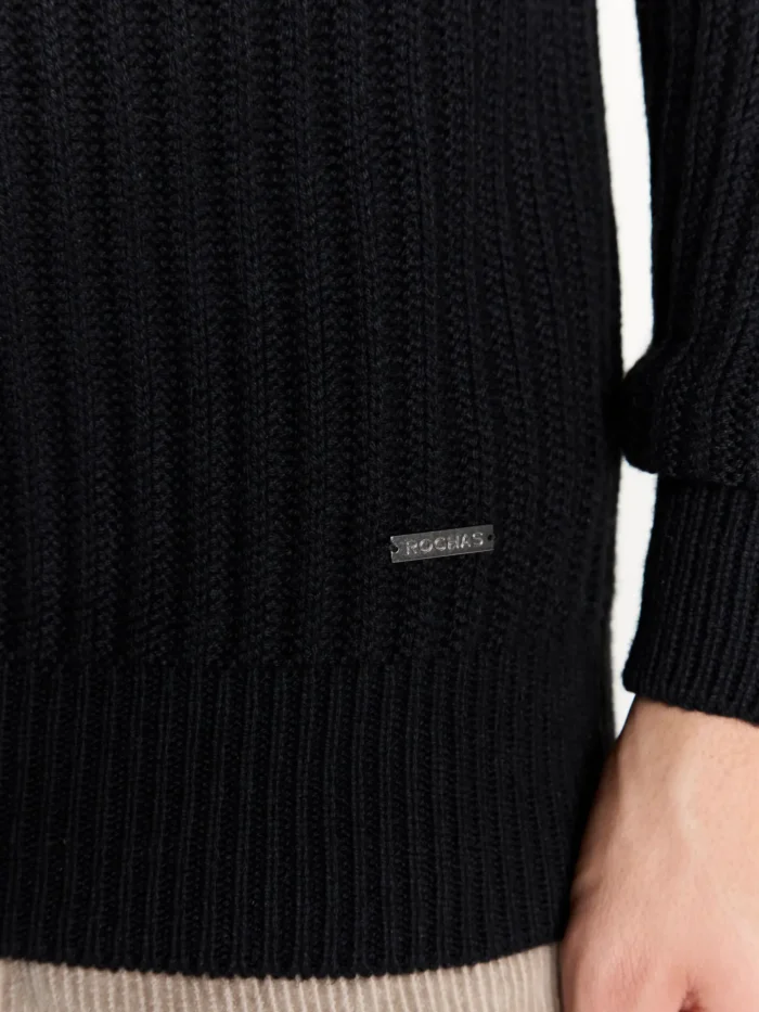 Sweater medio cierre acanalado - Imagen 2