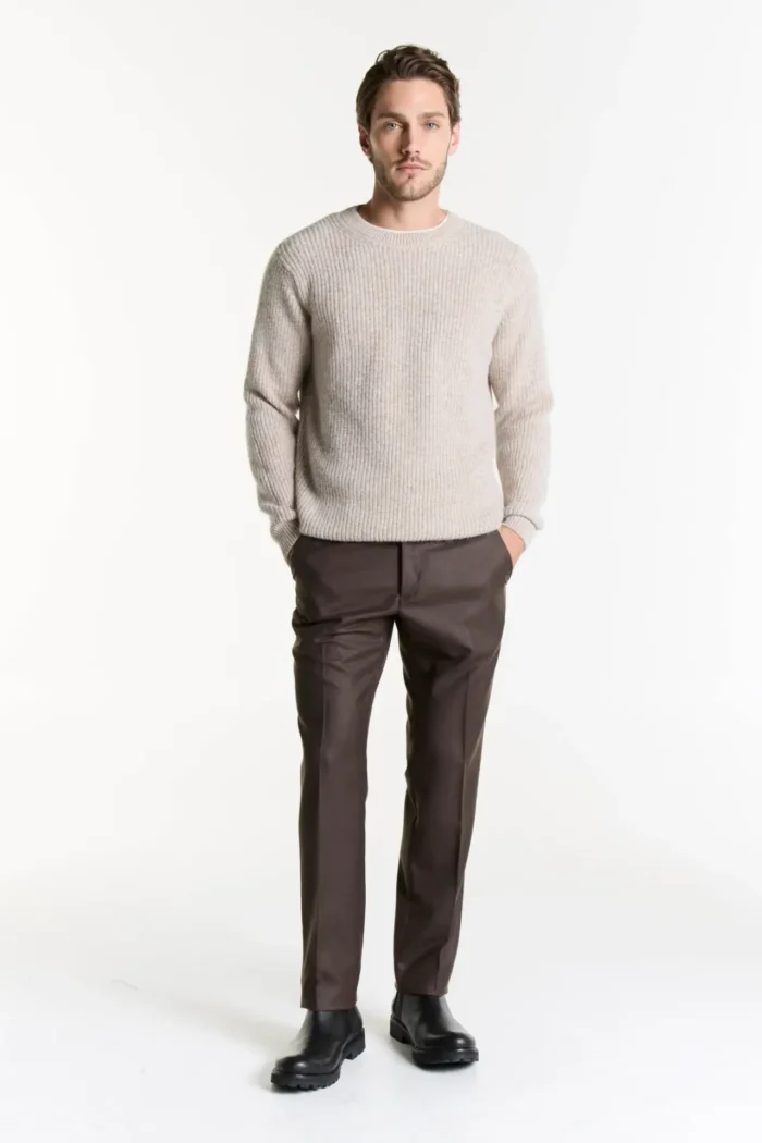 Sweater cuello redondo mouline - Imagen 4