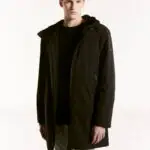 PARKA CAPUCHA CON PIEL