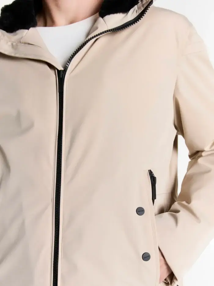 PARKA CAPUCHA CON PIEL - Imagen 5