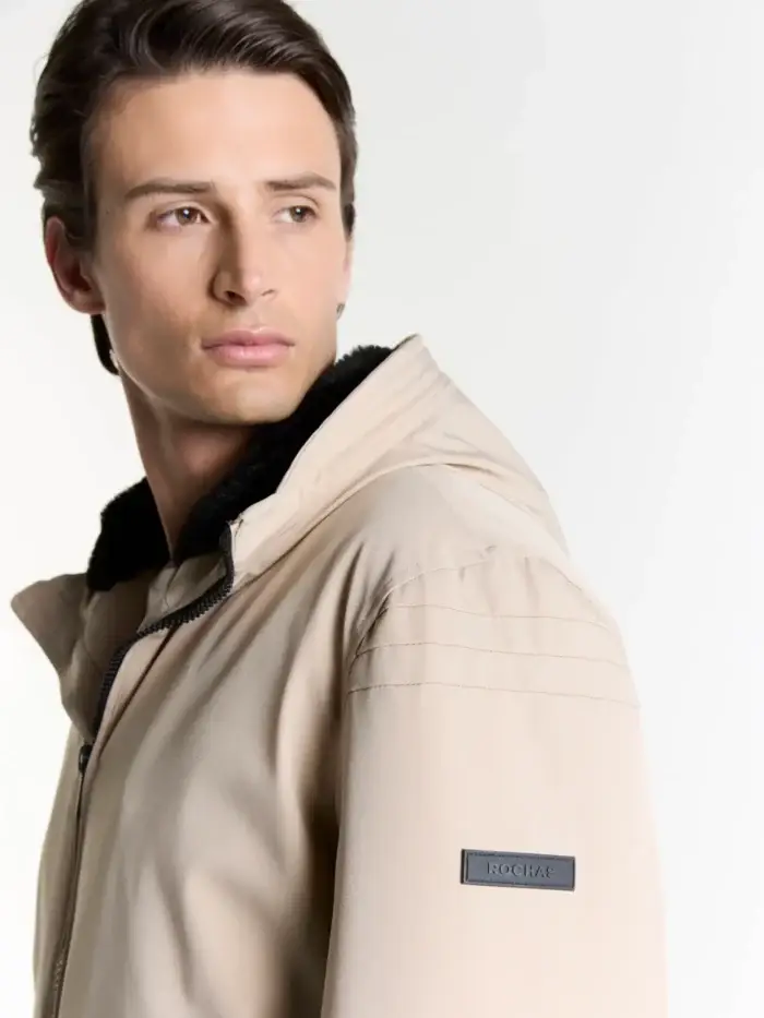 PARKA CAPUCHA CON PIEL - Imagen 4