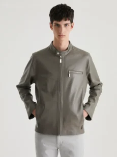 Campera Cuero de Oveja Mao