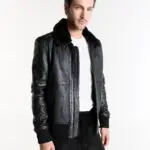 Campera de cuero con piel