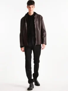 CAMPERA CUERO HOODIE DESMONTABLE - Imagen 2