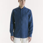 CAMISA DE LINO CUELLO PUNTA BOTON