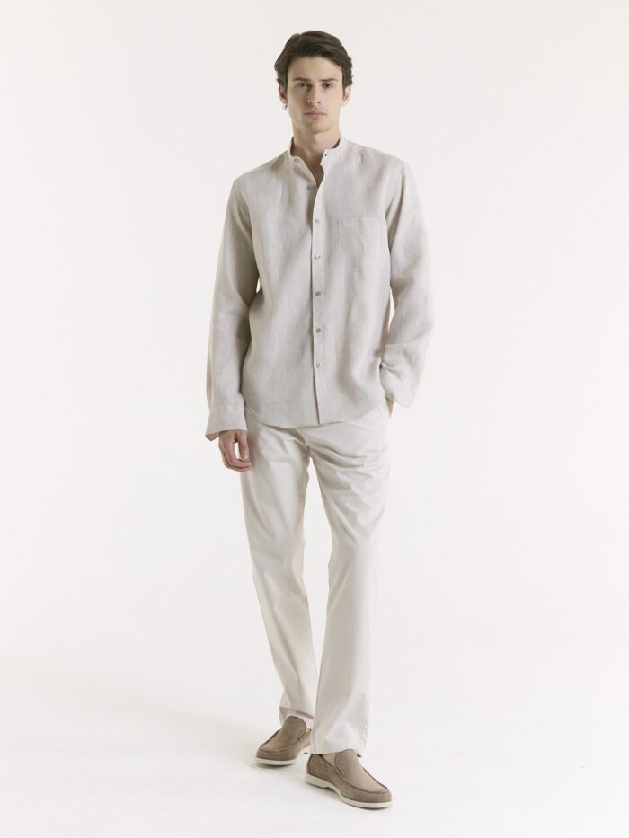 CAMISA PURO LINO CUELLO MAO - Imagen 4