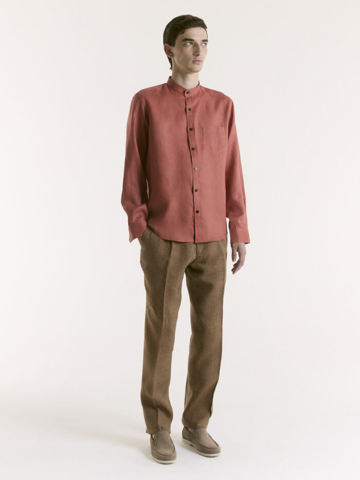 CAMISA DE LINO CUELLO MAO - Imagen 2