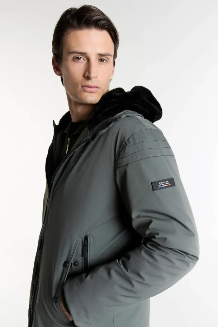 608052#VER# foto 2 PARKA CAPUCHA CON PIEL CORTA - Imagen 2