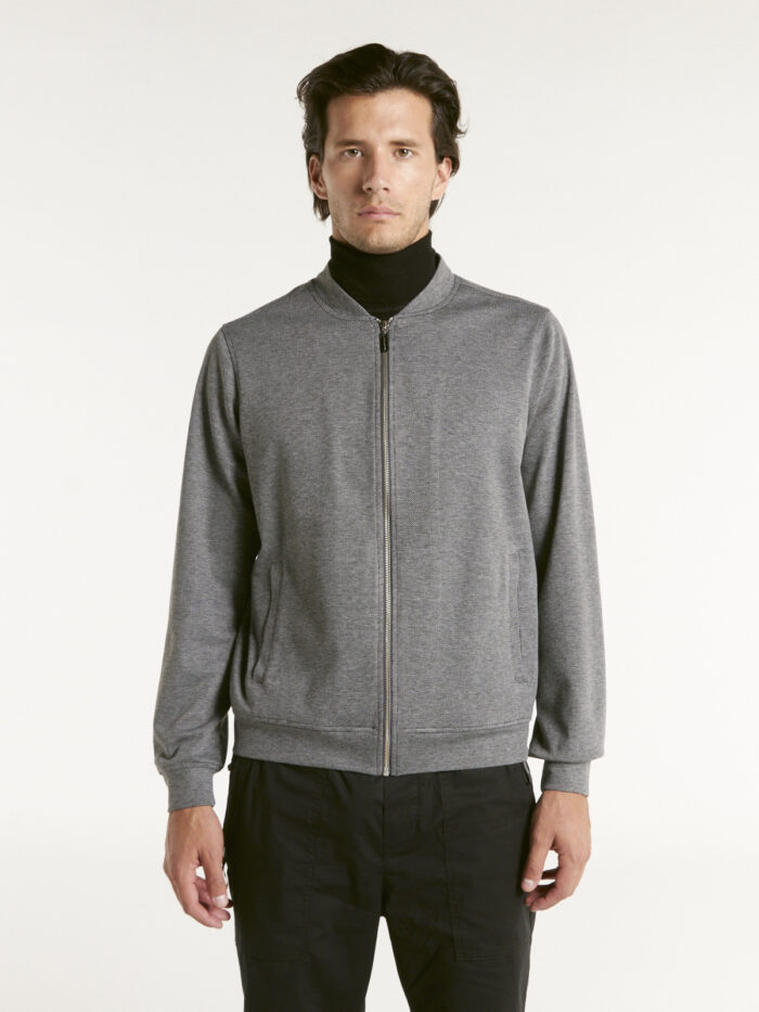 Campera bomber de punto