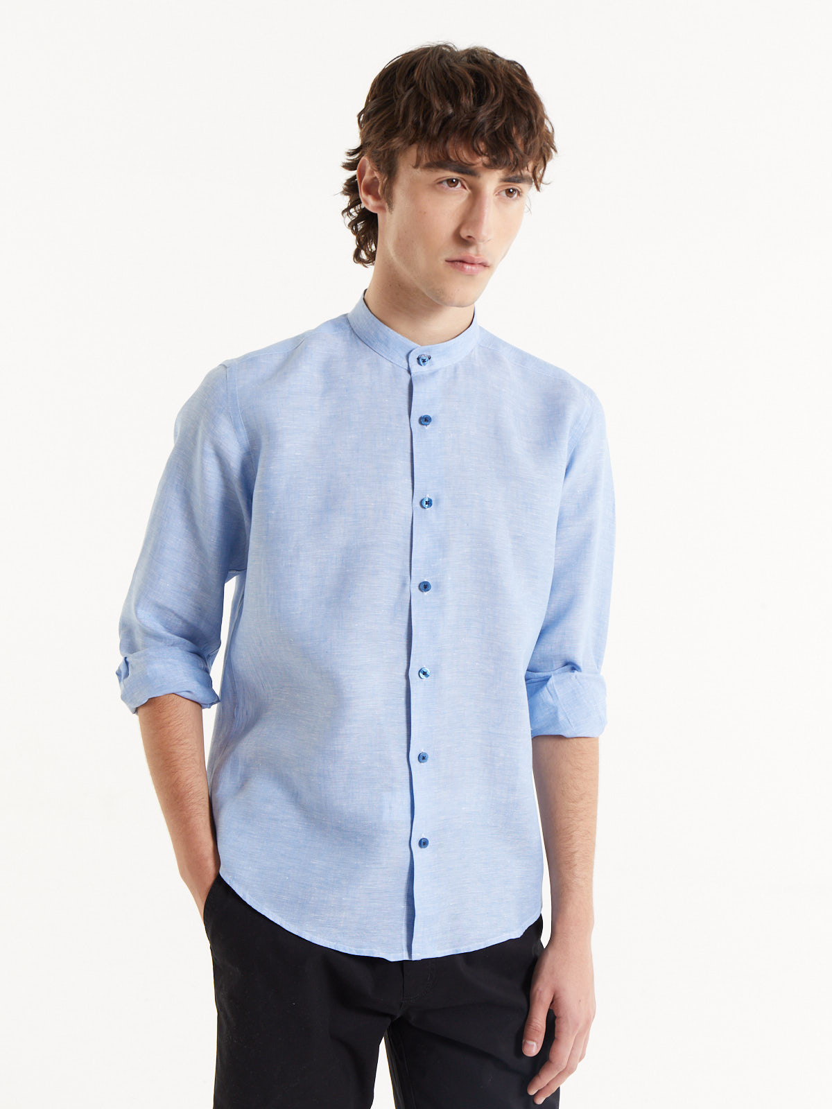 CA_112086CEL_0363 CAMISA LINO MAO - Imagen 1