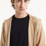 Campera hoodie tejida