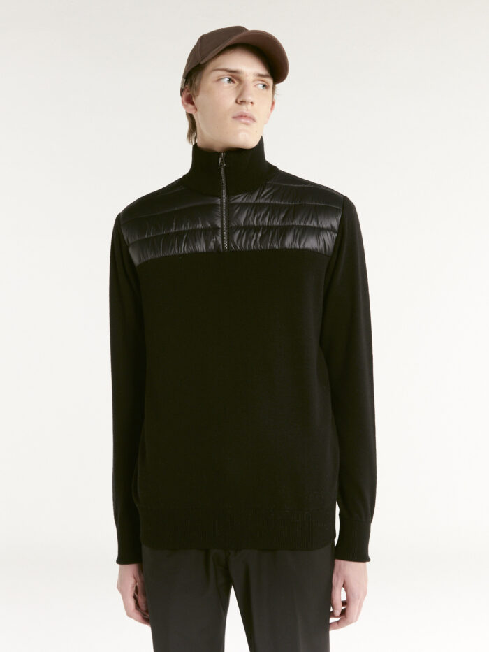 Sweater 1/2 Cierre Punto y Plano Canelon