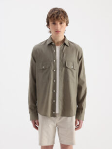 CAMISA DOBLE BOLSILLO LINO/ALG