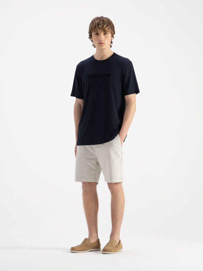 404013#AZU-01 T-SHIRT PIMA FLOCK - Imagen 3