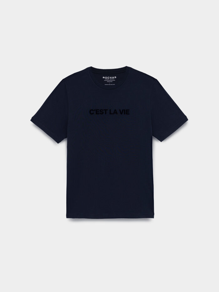 404013AZU-1 T-SHIRT PIMA FLOCK - Imagen 6