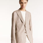 SACO PURO LINO SOLAPA EN PUNTA