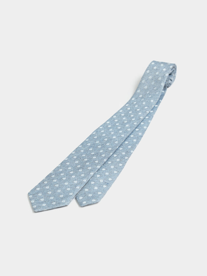 808004#CEL#-01 CORBATA ITALIANA FANTASIA FLOR SEDA NATURAL - Imagen 1