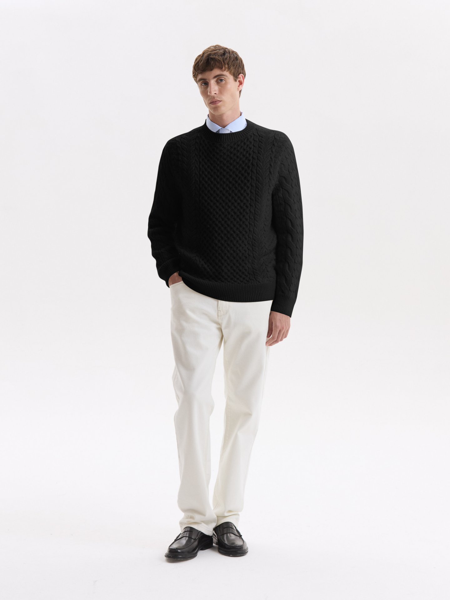 300015_NEG_1 SWEATER TRAMADO ALPACA - Imagen 1