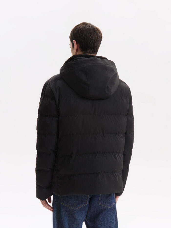 CAMPERA CAPUCHA CON PIEL - Imagen 3