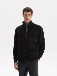 CAMPERA GAMUZADA MANGAS TEJIDAS