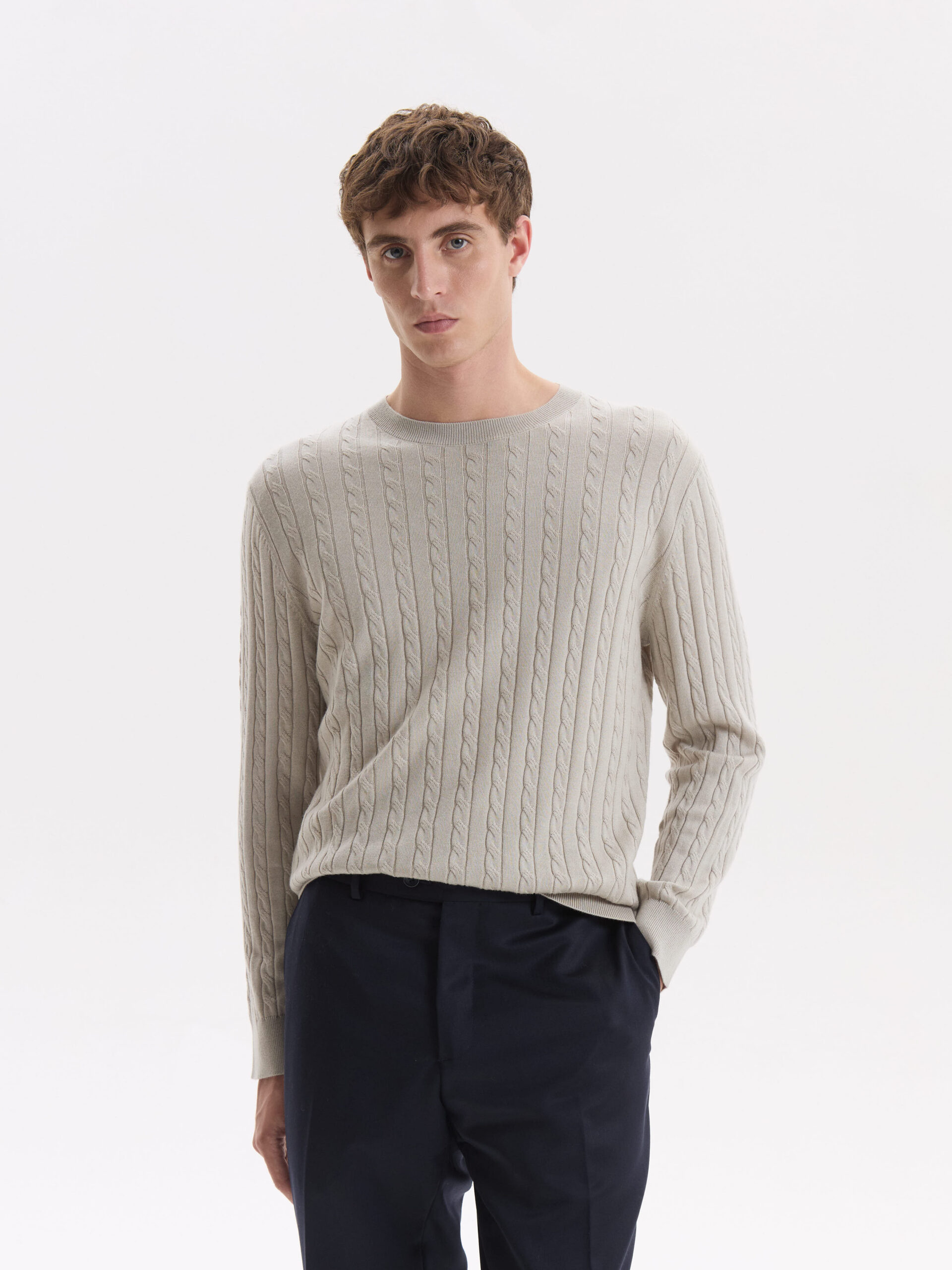 ROCHAS 24FEB6123 SWEATER TRENZAS - Imagen 1