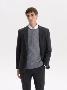 SACO CASHMERE BOLSILLO PLAQUE