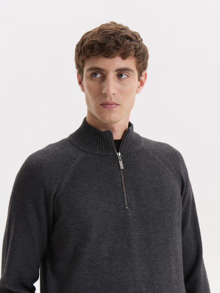 SWEATER RANGLAN PUNTO COMBINADO - Imagen 3