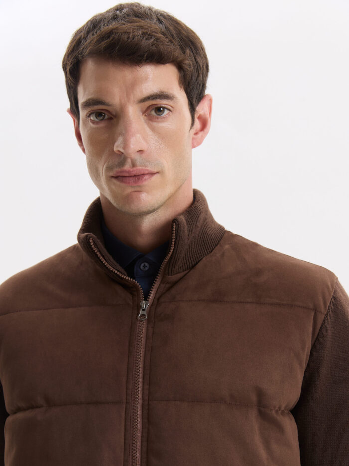 CAMPERA GAMUZA MANGAS TEJIDAS - Imagen 2