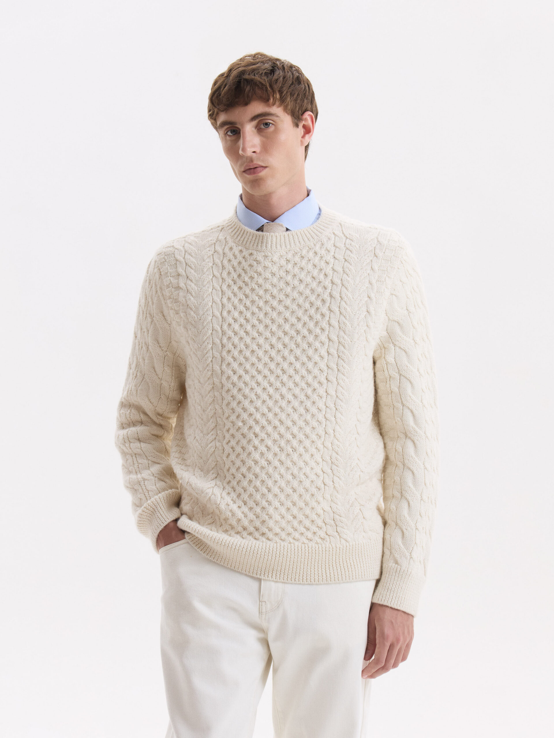 ROCHAS23FEB_1034 SWEATER TRAMADO ALPACA - Imagen 1