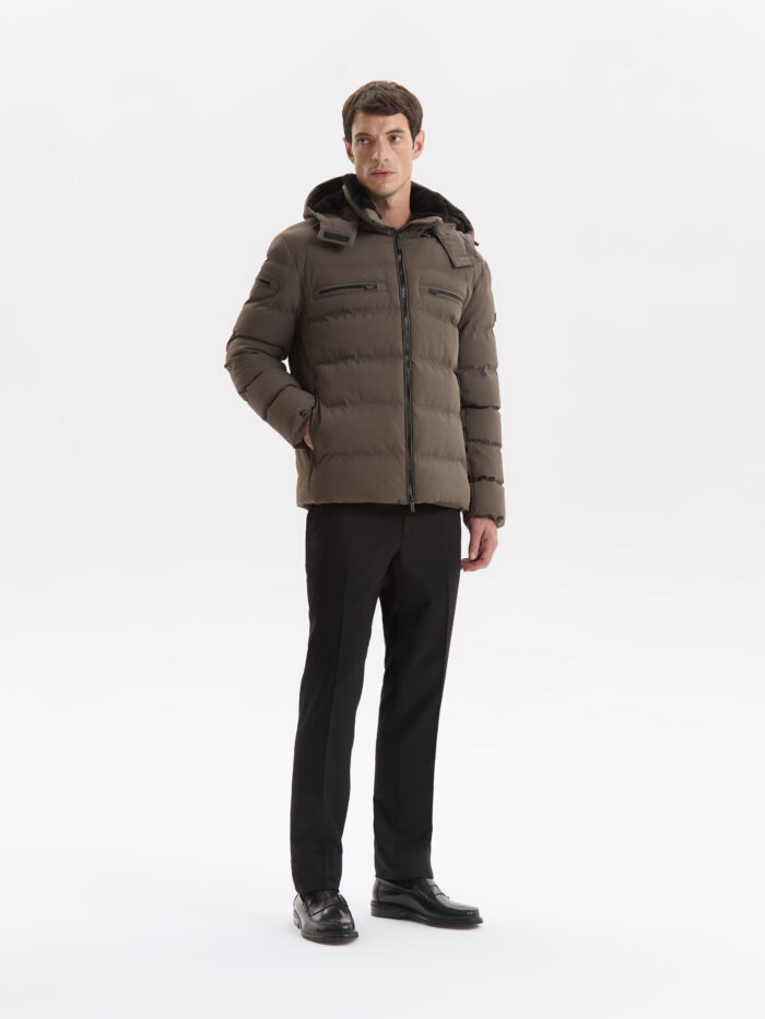 CAMPERA CAPUCHA CON PIEL - Imagen 2