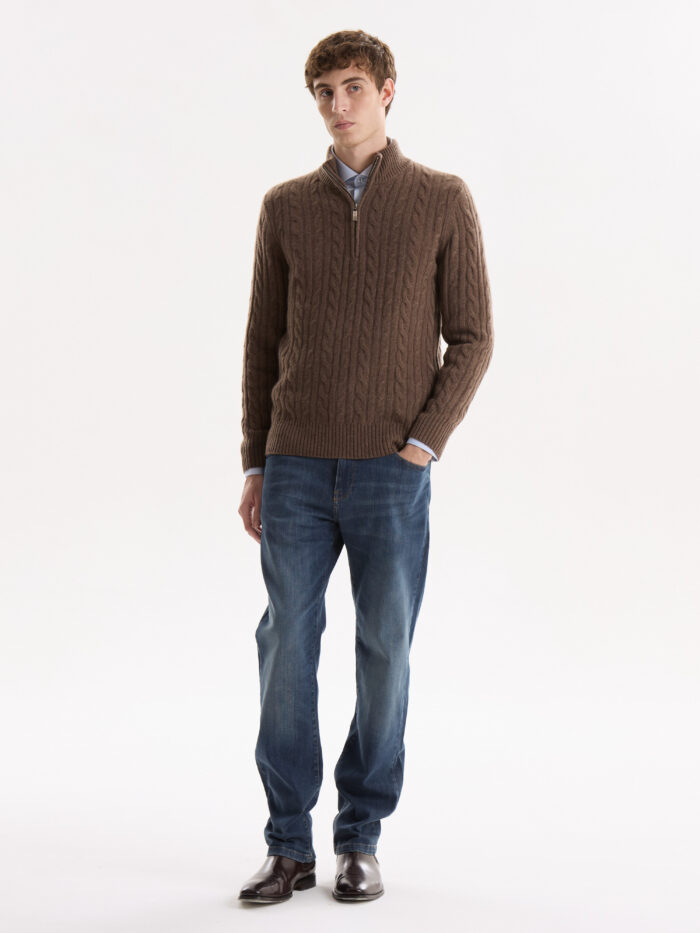 Sweater 1/2 Cierre Trenzado - Imagen 4