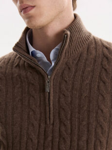 Sweater 1/2 Cierre Trenzado - Imagen 2