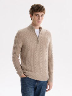 Sweater 1/2 Cierre Trenzado - Imagen 3