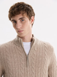 Sweater 1/2 Cierre Trenzado - Imagen 2