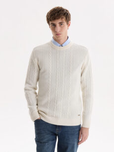 SWEATER CUELLO REDONDO TRAMADO