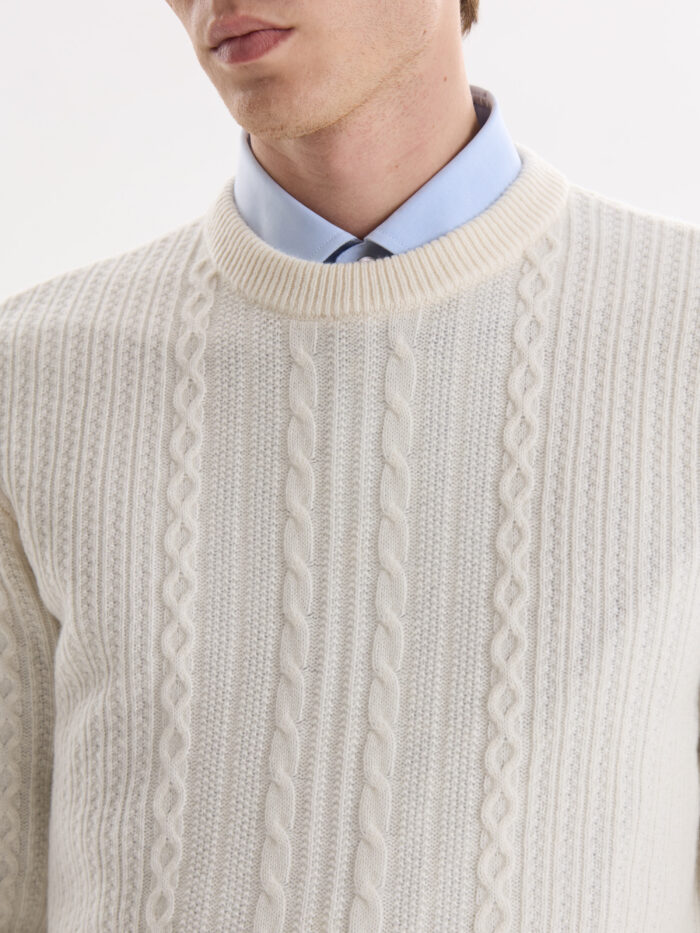 SWEATER CUELLO REDONDO TRAMADO - Imagen 3