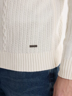 SWEATER CUELLO REDONDO TRAMADO - Imagen 4