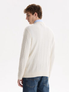 SWEATER CUELLO REDONDO TRAMADO - Imagen 5